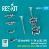 RESKIT RSK72-0015 US NAVY MHU-191/M (AERO 21A) Munitions Transporter (with adapters for bombs) (Carrier Fleet, C-130) (3D Printed model kit) 1/72